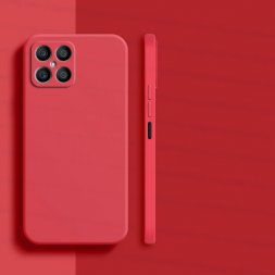 Чехол бархатный Silicone для Huawei Honor X8, красный