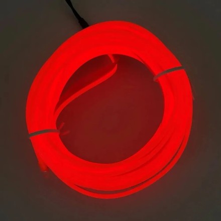 Светодиодная неоновая лента для салона автомобиля, 5 метров от прикуривателя 12В красная,