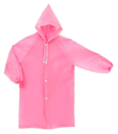 Детский плащ-дождевик(130-140см), розовый