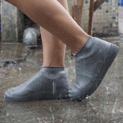 Силиконовые чехлы-бахилы для обуви, серые, размер M