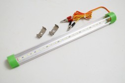 Лампа светильник 30 см для автомобиля 12В с зажимами для аккумулятора