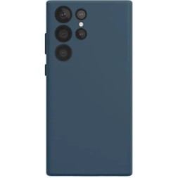 Чехол силиконовый для Samsung Galaxy S23 Ultra, темно-синий