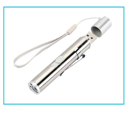 Мини-фонарик для медиков, двойной источник света LED, USB зарядка, (офтальмология, ЛОР) ver.3