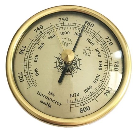 Барометр точный бытовой настенный для измерения атмосферного давления, диаметр 7,2 см
