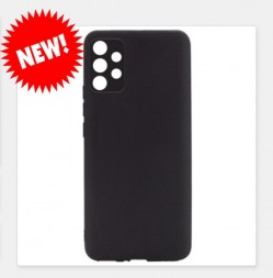 Чехол силиконовый для Samsung Galaxy A53 с защитой для камеры, черный
