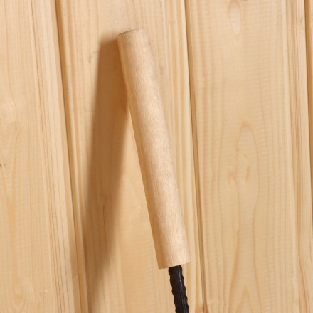 Кочерга металлическая с деревянной ручкой, длина 60 см