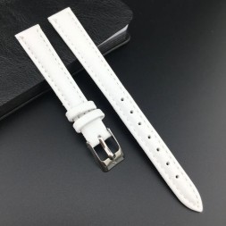 Ремешок для часов кожаный 16 мм, цвет белый - 2шт