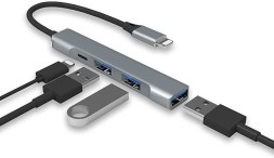 Металлический Хаб с Айфона на 3 USB с доп. питанием SX-38