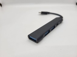 Металлический Хаб с Type-C на 3 USB с доп. питанием SX-37