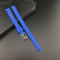 Ремешок для часов кожаный 10 мм, цвет синий - 2шт