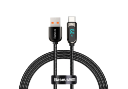 Кабель Baseus Display с дисплеем Data Cable USB to Type-C 66 Watt 1m