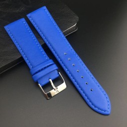 Ремешок для часов кожаный 22 мм, цвет синий - 2шт