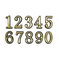 Набор дверных цифр-номеров пластиковые 5см, золотые