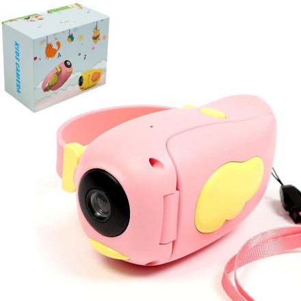 Детский фотоаппарат Kids Camera Wings Птичка, розовый