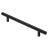 Ручка рейлинг мебельная металлическая 200мм черная матовая - 3 шт