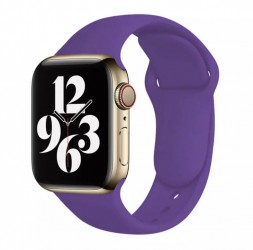 Ремешок силиконовый для Apple Watch 42mm/44mm/45mm, светло-фиолетовый