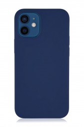 Чехол силиконовый для iPhone 12 mini , темно-синий