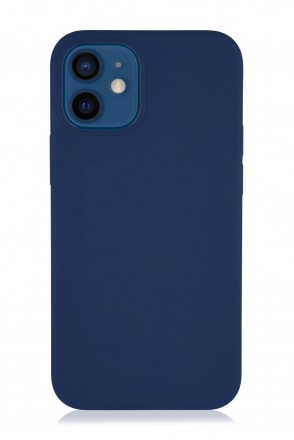 Чехол силиконовый для iPhone 12 mini , темно-синий