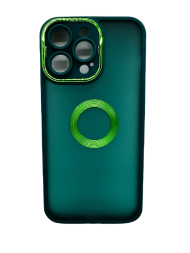 Чехол для iPhone 14 Pro Max с защитой камеры, нескользящий с поддержкой Magsafe, зеленый