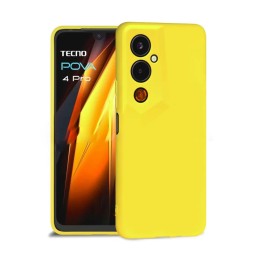 Чехол силиконовый для Tecno Pova 4 Pro, желтый