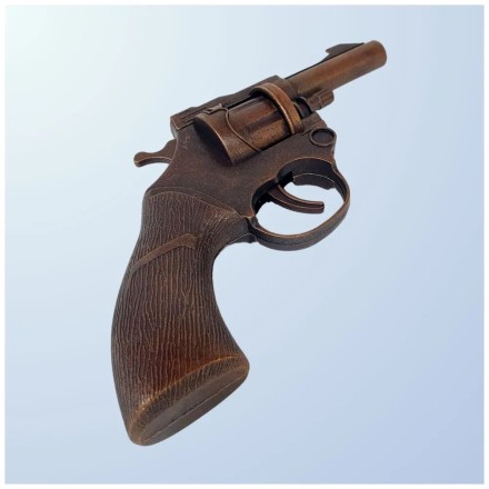 Железный Револьвер Пистолет на 8 пистонов игрушечный, коричневый