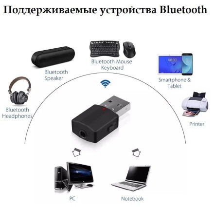 Адаптер Bluetooth Трансмиттер Ресивер (приёмник/передатчик аудио) Jack-3,5 JBH BT-621
