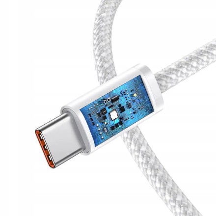 Кабель Baseus Dynamic Series 100W USB Type-C - USB- Type-C Fast Charging Data Cable 1м (CALD000216) - Белый
