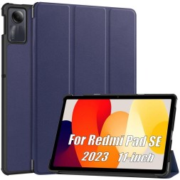 Чехол книжка для Xiaomi Redmi Pad SE 11, темно-синяя