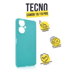Чехол силиконовый для Tecno Camon 19/19 Pro, бирюзовый