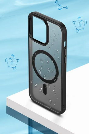 Чехол для iPhone 13 Pro матовый, нескользящий с поддержкой Magsafe, черный