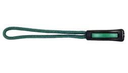 Пуллер для бегунка со шнурком/ арт.13/ цв.черный с зеленым 322+272/ дл.63мм/ - 30 шт