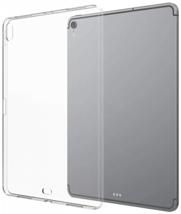 Чехол силиконовый для Apple iPad Pro 12.9 2017/2018 , темно-прозрачный