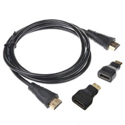 Кабель HDMI 3в1 - mini HDMI/micro HDMI, 1.5 метра