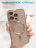 Чехол с блестками, поддержка Magsafe и с защитой камеры для iPhone 14 Pro Max, золотой