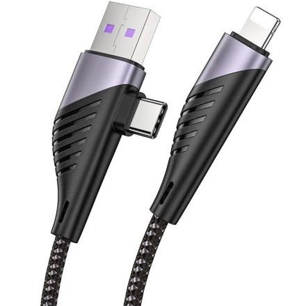 Кабель 2в1 U95 USB/Type C to Lightning