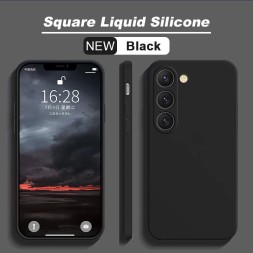 Чехол бархатный Silicone Cover для Samsung Galaxy S24, черный