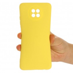 Чехол силиконовый для Xiaomi Redmi Note 9T c защитой камеры, жёлтый