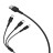 Тройной кабель универсальный для зарядки айфона и андроид 3 в 1 Type C/Micro/ Lightning KIN S06, черный