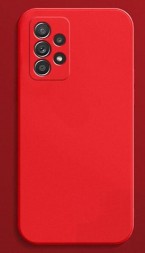 Чехол силиконовый c защитой камеры для Samsung Galaxy A73, красный