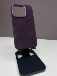 Чехол для iPhone 15 Pro Max тканевый, фиолетовый