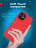 Силиконовый чехол для iPhone 12 с бархатистым покрытием внутри, красный