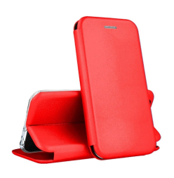 Чехол-книжка Fashion Case с кармашком для карт для Honor X7, красный