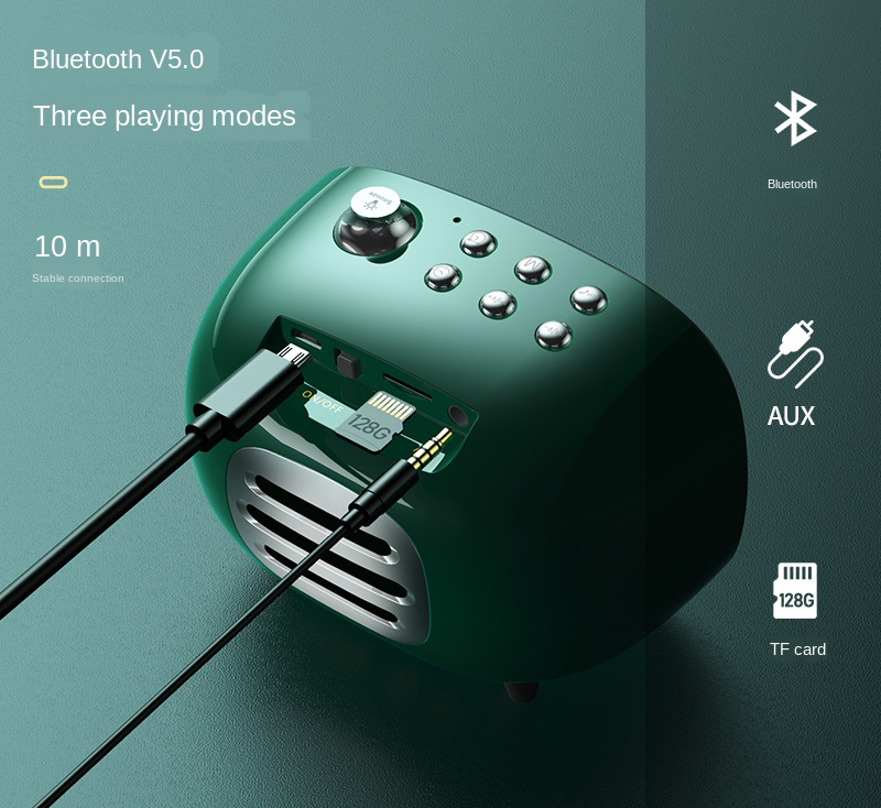 Remax RB-M52 Bluetooth Speaker And Digital Alarm Clock Metal