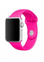 Ремешок силиконовый для Apple Watch 38mm/40mm/41mm, ярко-розовый