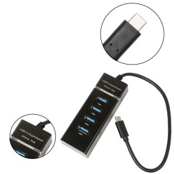 USB-разветвитель (Хаб) H344T 4USB Ports 3.0 Type-C (Black)