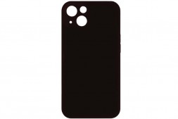 Чехол силиконовый для iPhone 13 с защитой камеры, черный