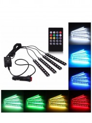 Светодиодная LED лента RGB для авто с пультом