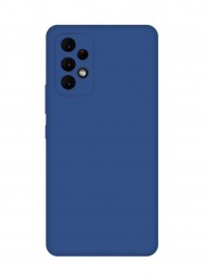 Чехол силиконовый c защитой камеры для Samsung Galaxy A53, темно-синий