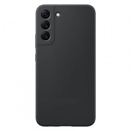 Чехол силиконовый для Samsung Galaxy S22+, чёрный