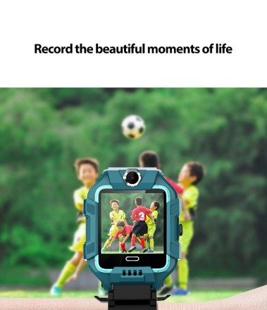 Детские часы с Sim-картой с кнопкой SOS, GPS, водонепроницаемые, селфи камера, для IOS, Android, черный